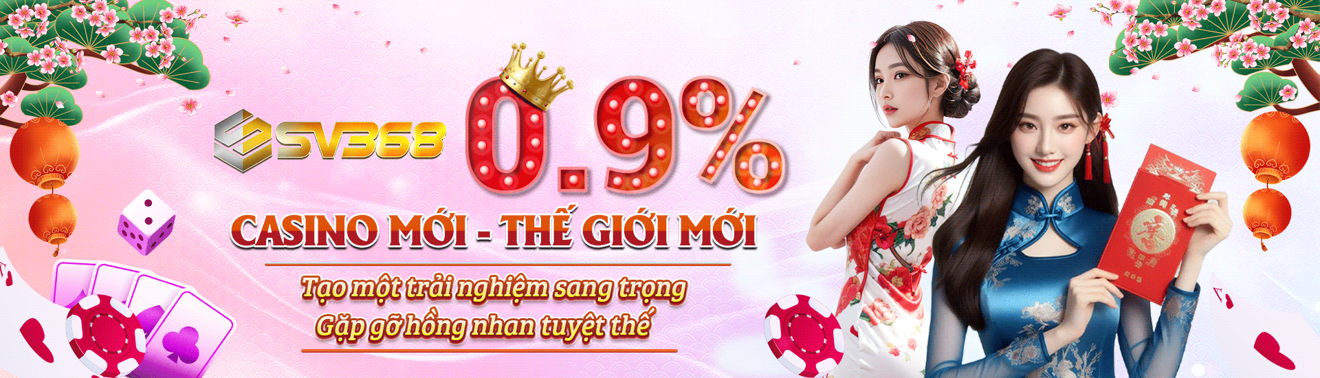 Live Casino SV368 - Chơi Đánh Bài Online Cùng Dealer 24/7 1 Sảnh Live Casino SV368 đa dạng thể loại trò chơi hoạt động 24/7